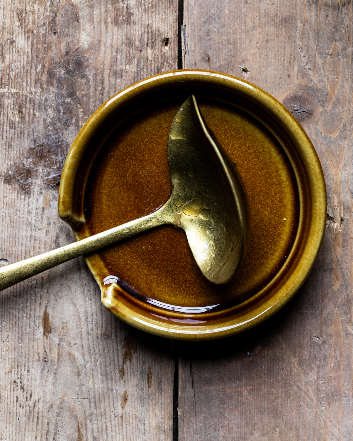 Antique Gold Sauce Spoon 17cm