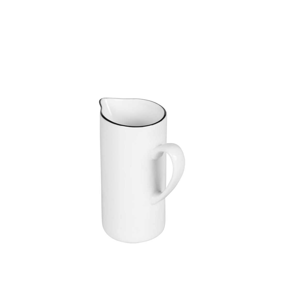White /Black Rim Milk Jug 12,4 cm