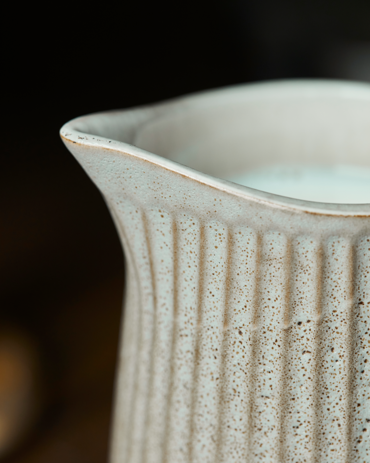 Grey/Brown Pleat Jug 13cm