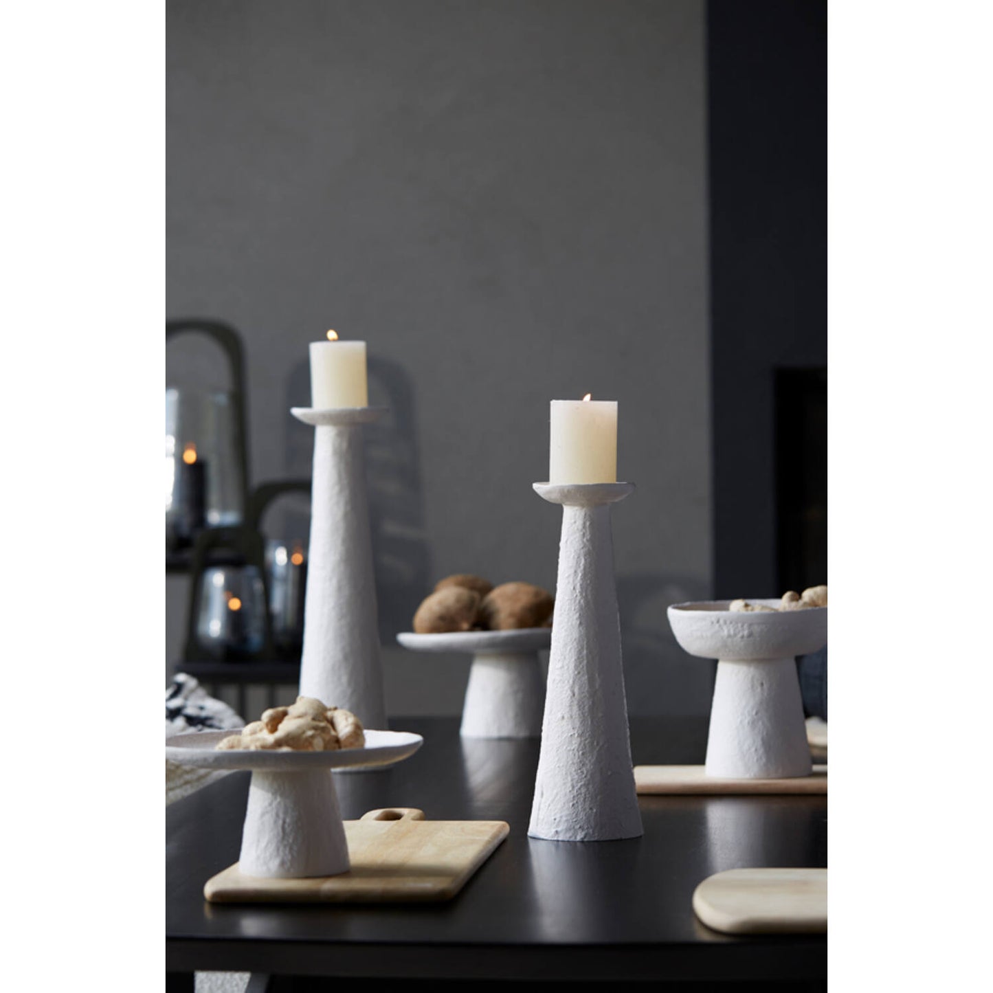 Oza Cream Dish on Base 20.5cm