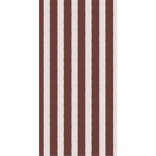 Brown Stripe Textile Look Paper Napkin 16pk