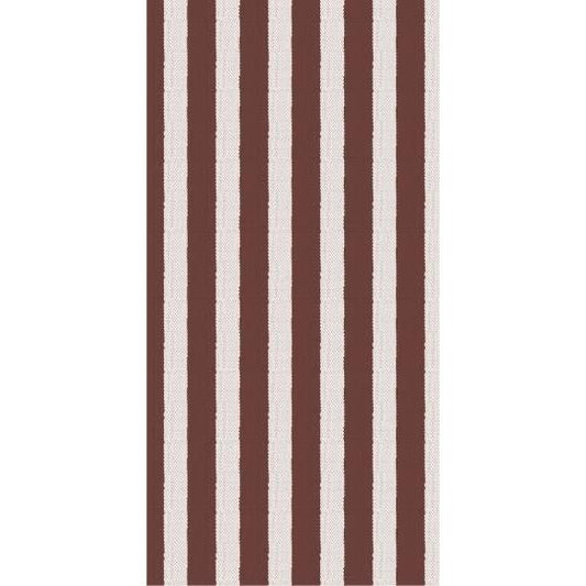 Brown Stripe Textile Look Paper Napkin 16pk