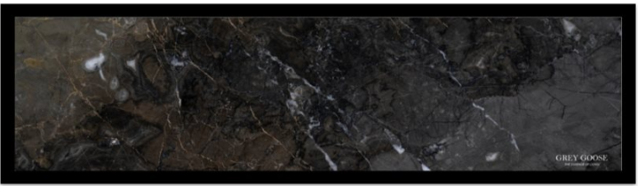 Black Marble Bar Mat