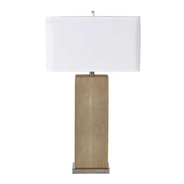Shagreen Table Lamp with Linen Shade