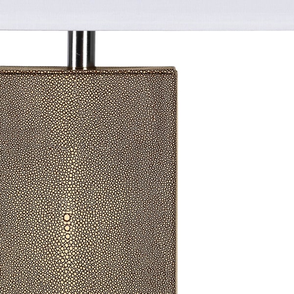 Shagreen Table Lamp with Linen Shade