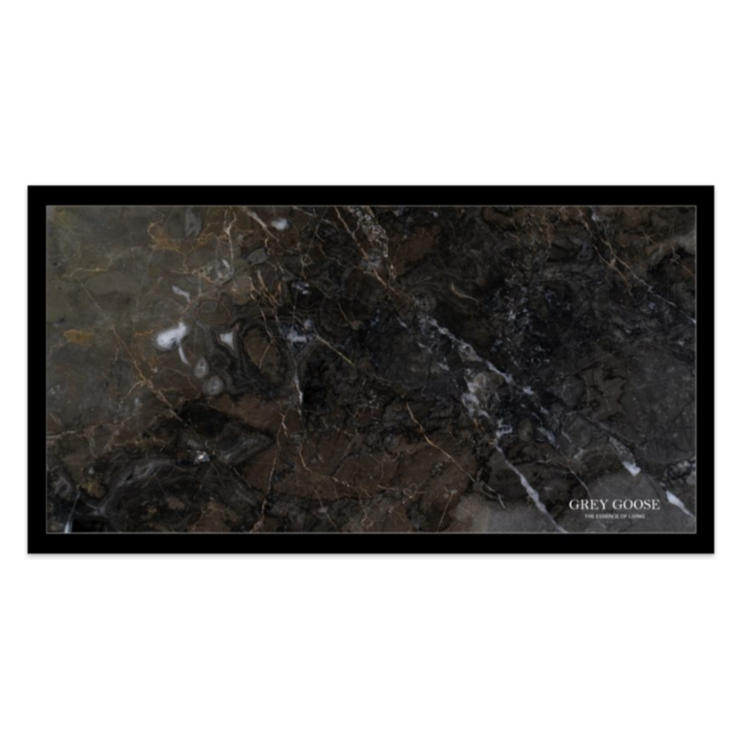 Black Marble Bar Mat