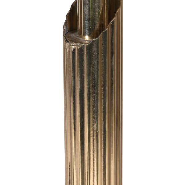 Antique Brass Column Table Lamp with Shade