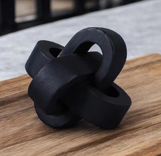 Black Wood Knot Ornament
