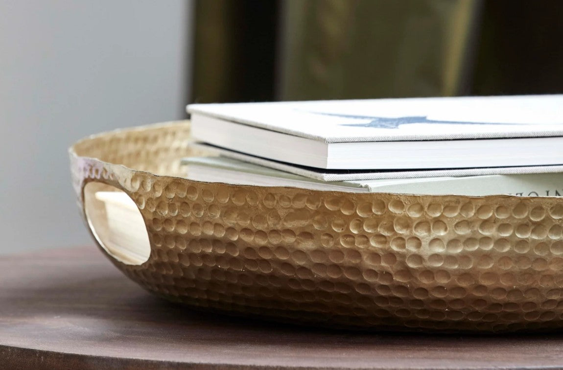 Hammered Gold Tray 51cm