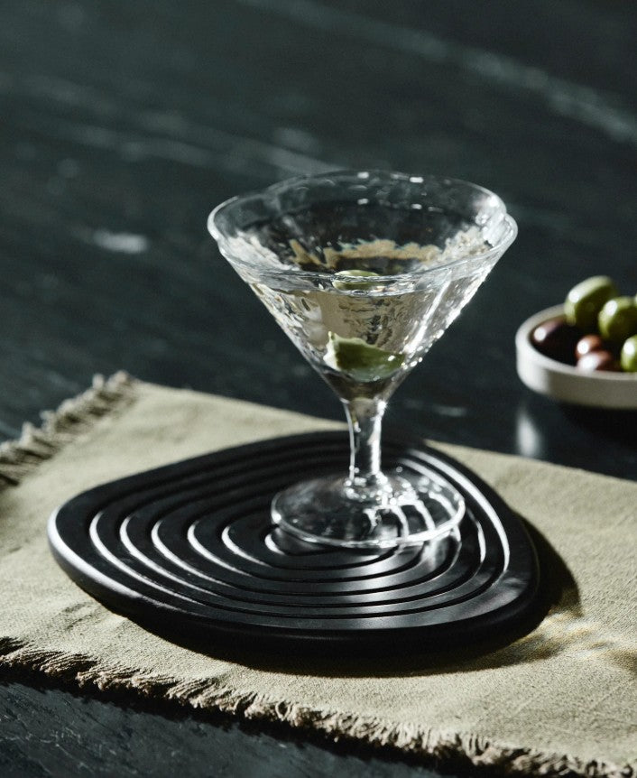 Enoki Black Table Mat 20cm