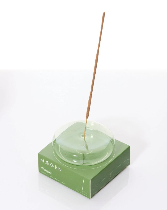 Dimple Incense Holder Green