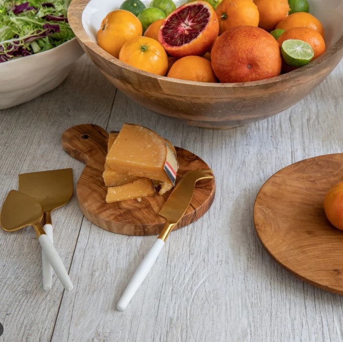 White & Gold Cheese Set