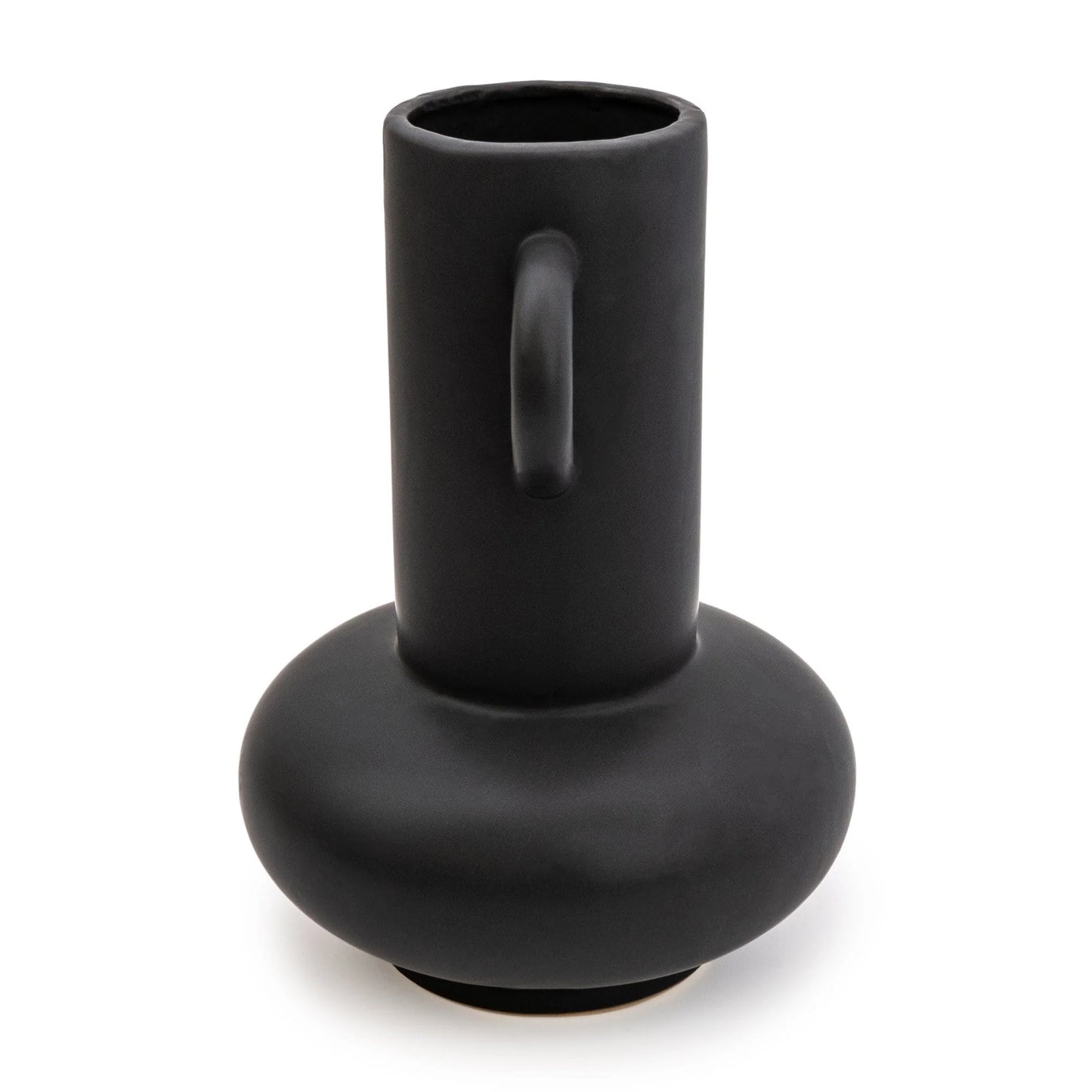 Black Bulbous Vase 25CM