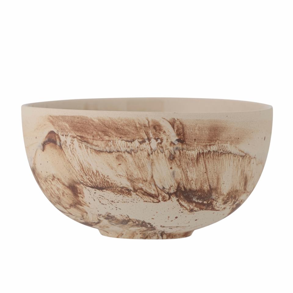 Brown Marbled Stoneware Bowl 14cm