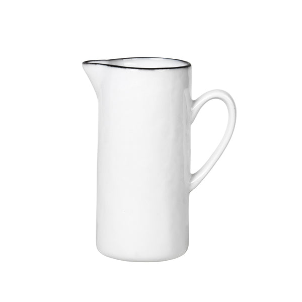 White /Black Rim Milk Jug 12,4 cm