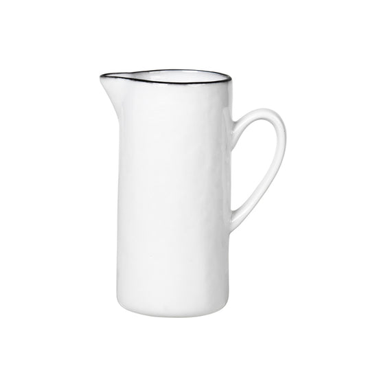 White /Black Rim Milk Jug 12,4 cm