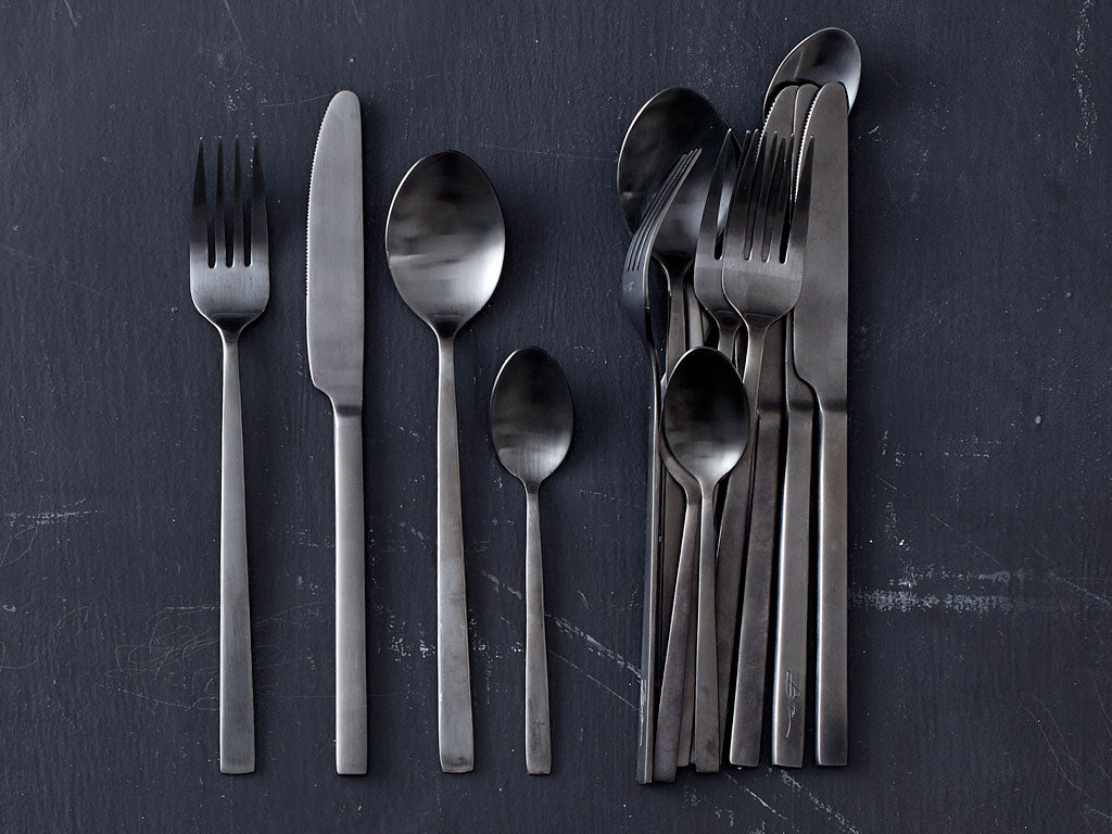 Matte Black cutlery Set 4x4pc