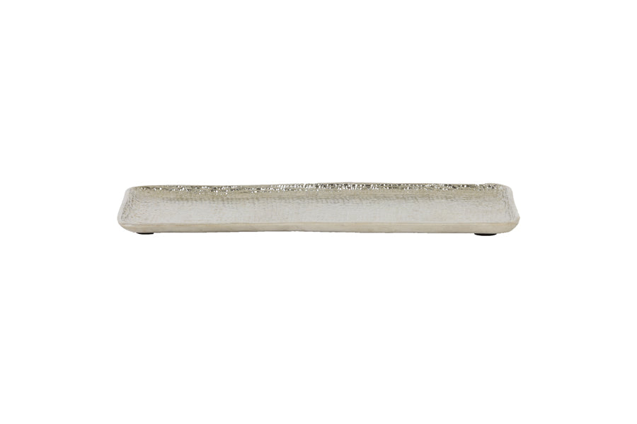 Silver Nickel Pattern Rectangle Tray