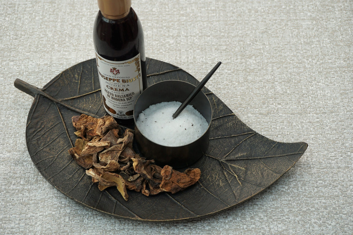 Antique Bronze Leaf Dish