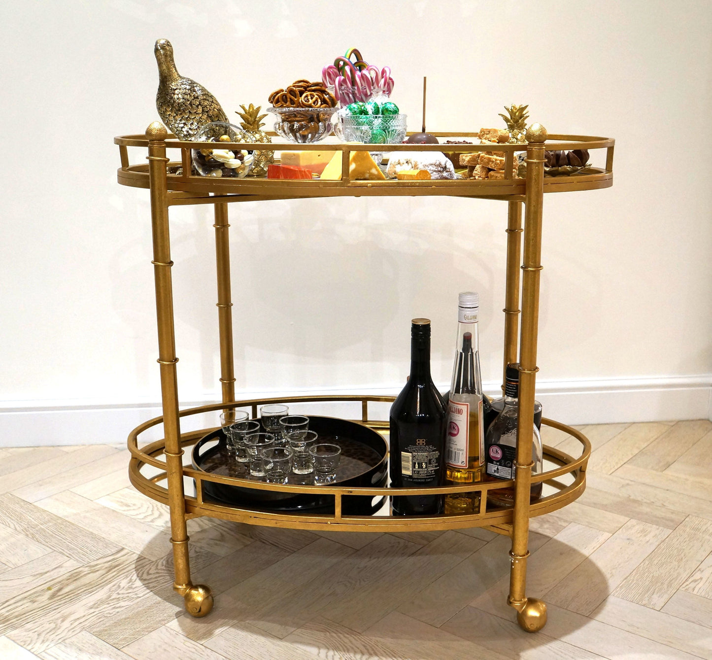 Amari Mirrored Serving Trolley
