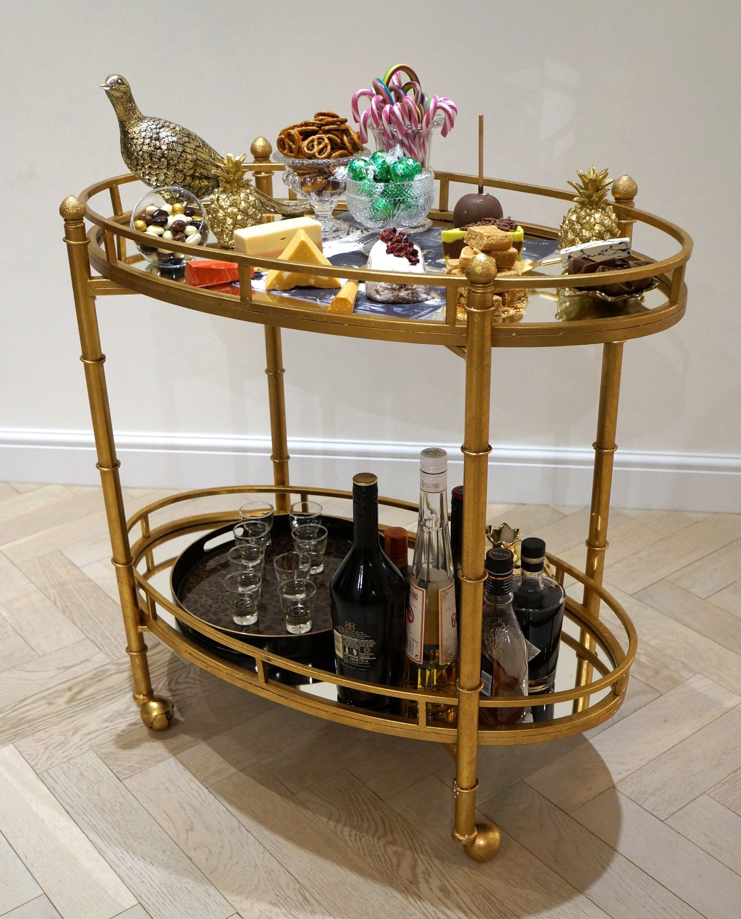 Amari Mirrored Serving Trolley