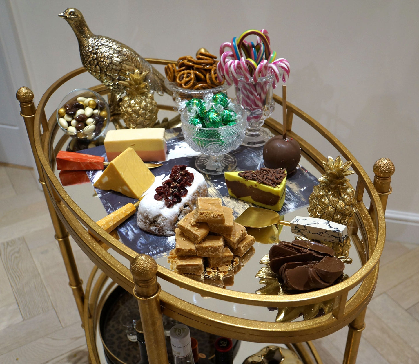 Amari Mirrored Serving Trolley