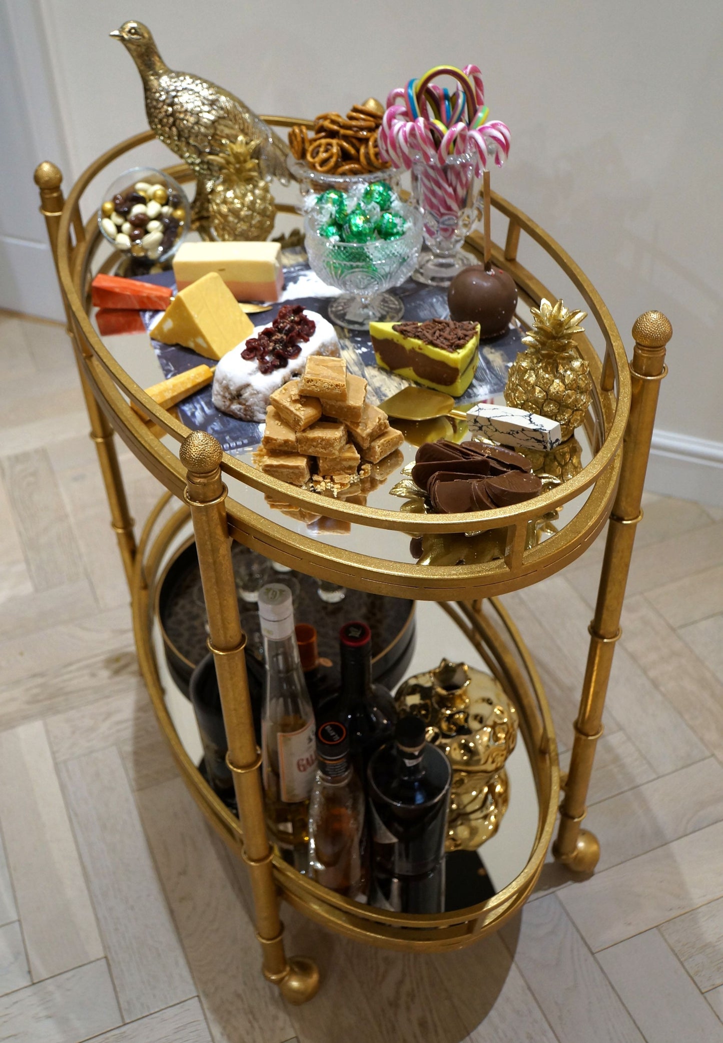 Amari Mirrored Serving Trolley