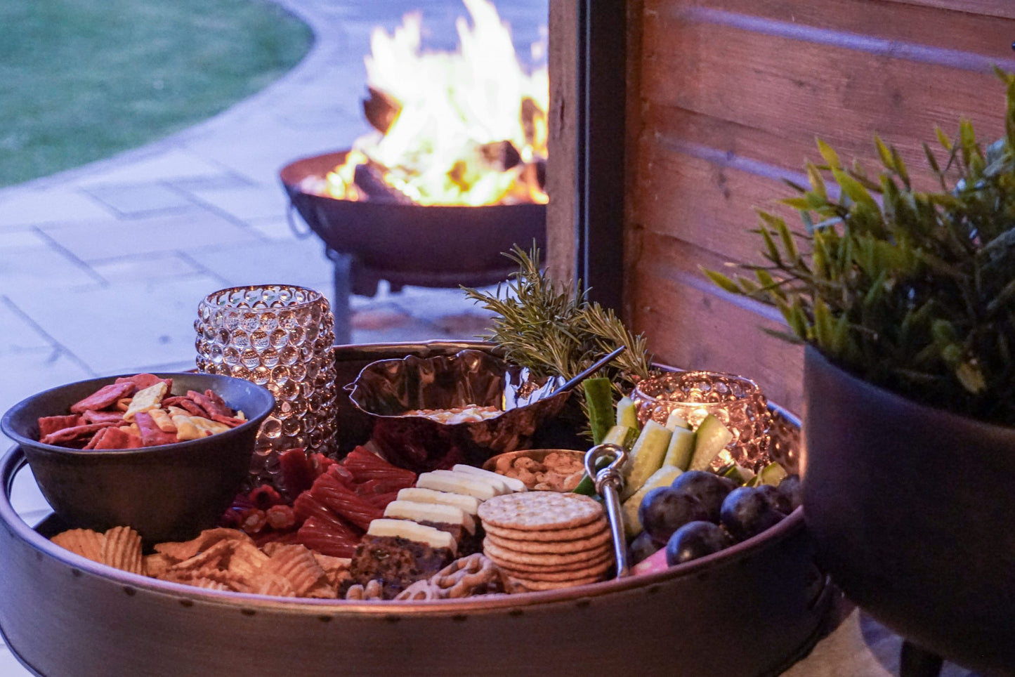 Taupe Glass Tealight Holder Small