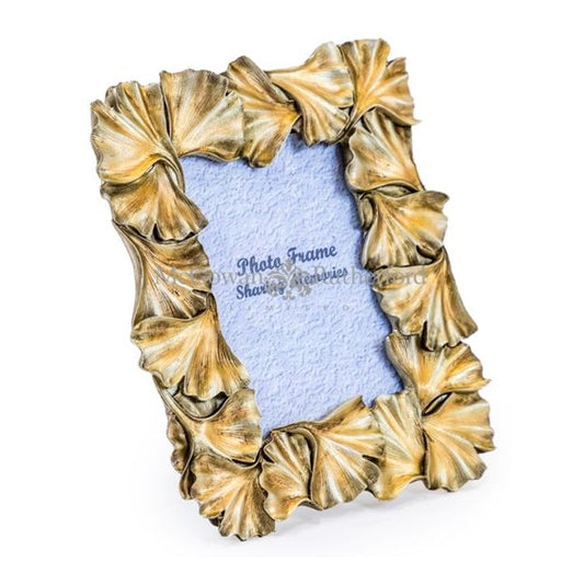 Antique Gold Ginkgo Leaf Photo Frame 4x6"