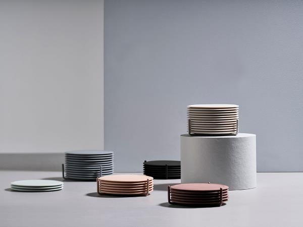Grey Coasters with Holder
