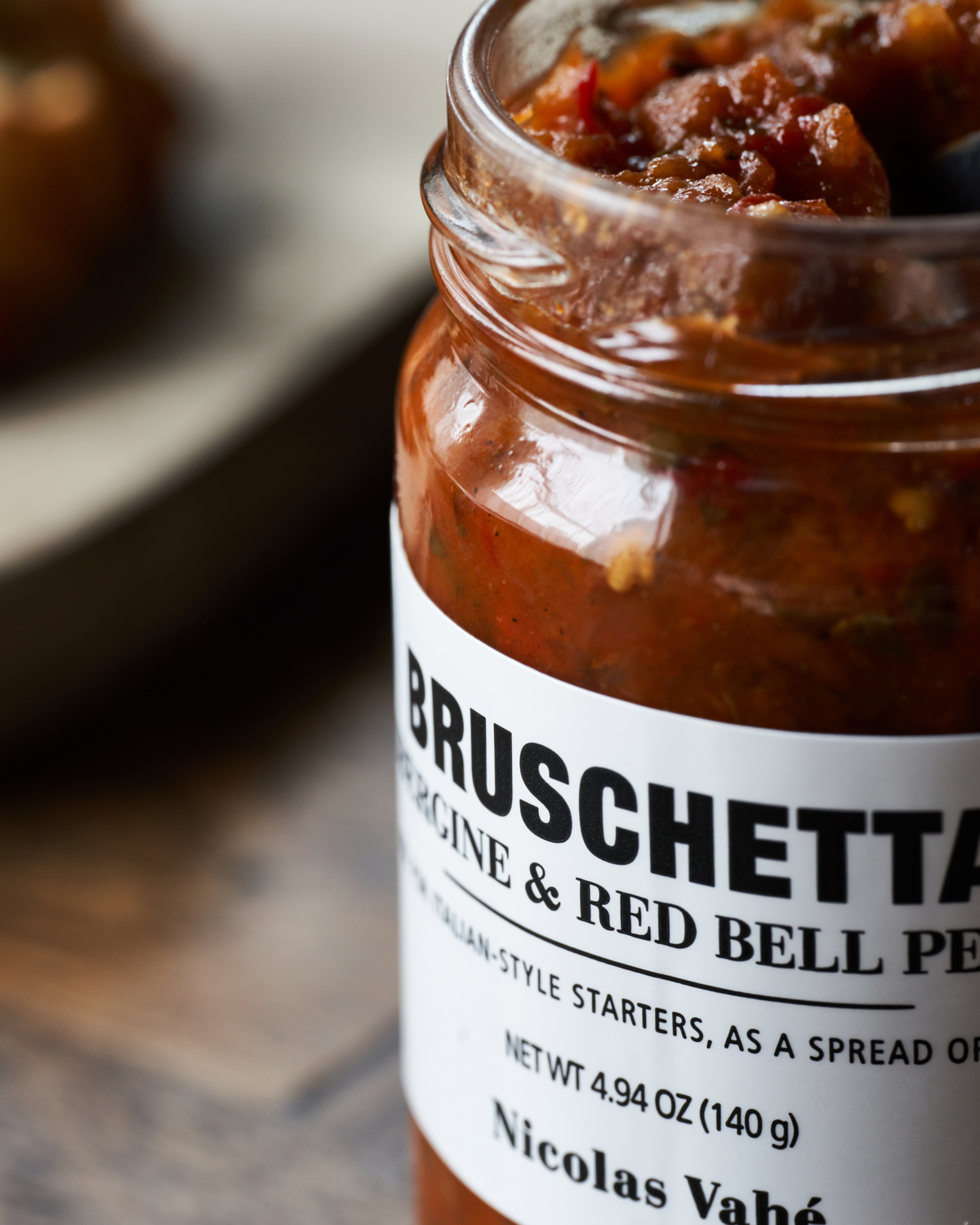 Aubergine & Red Bell Pepper Bruschetta 140g