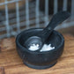 Black Stone Salt Spoon