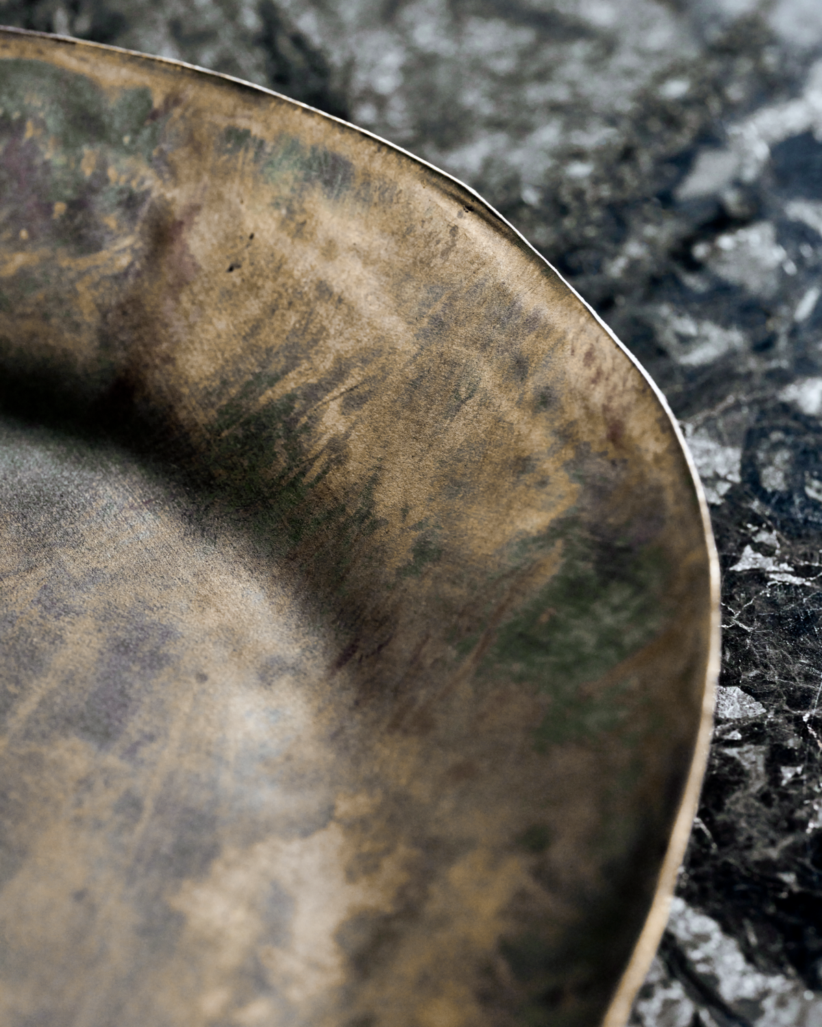Antique Brass Finish Tray 30cm