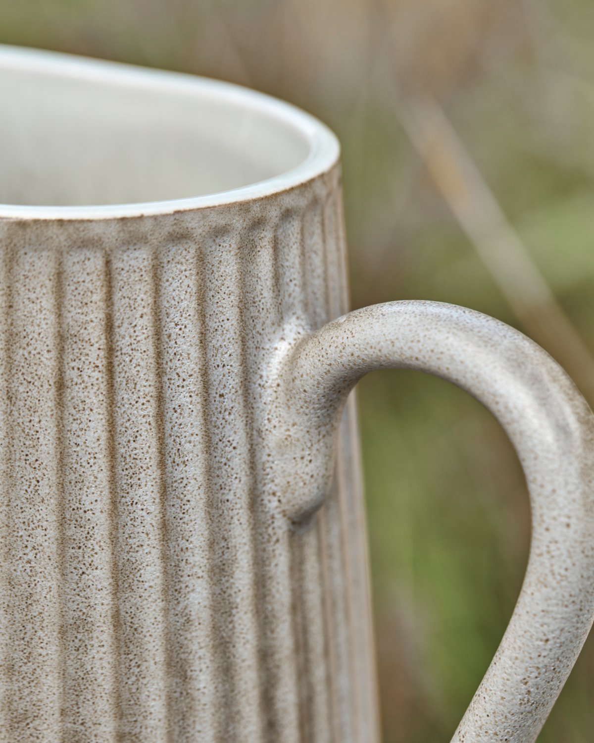 Grey/Brown Pleat Jug 21cm