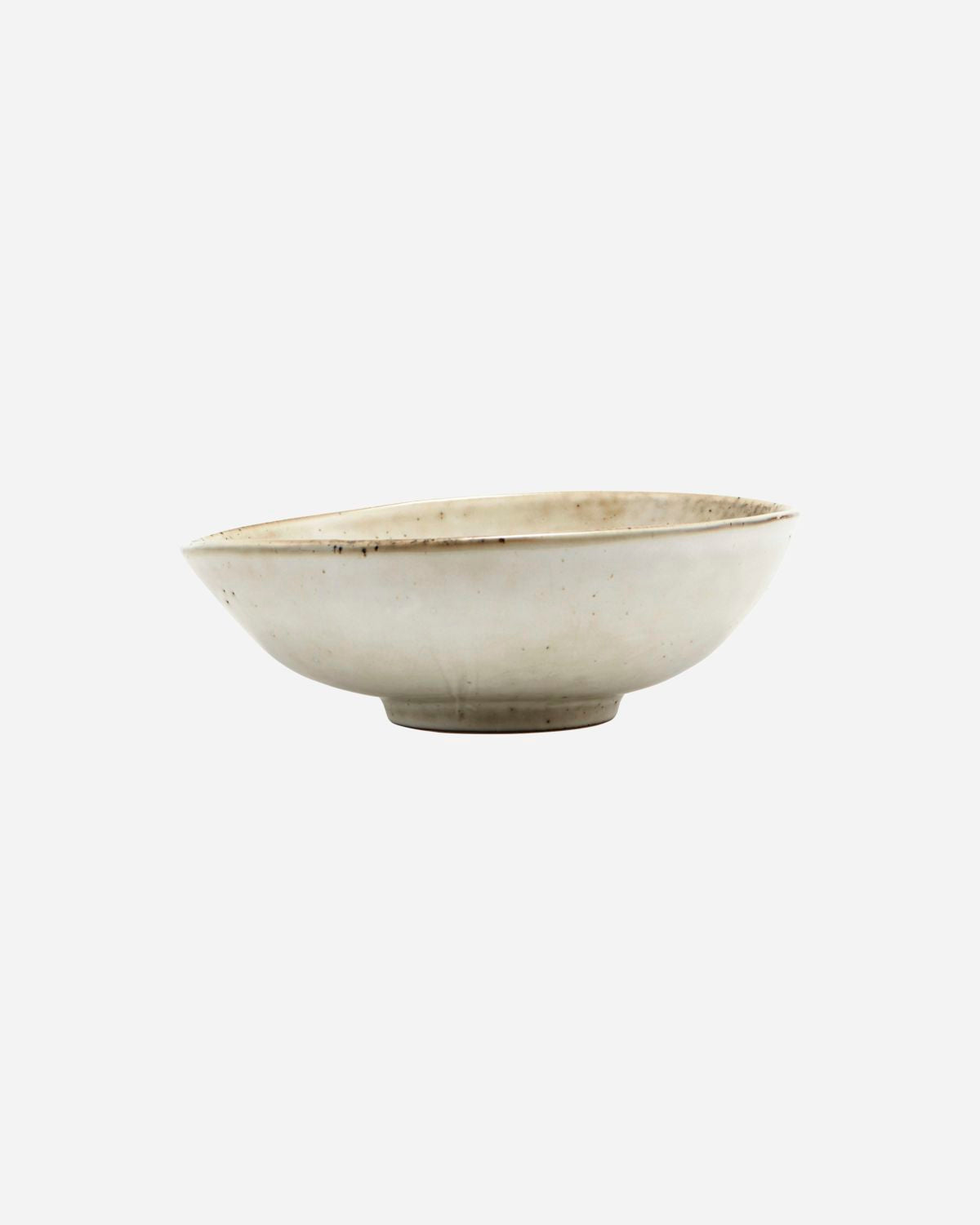 Glazed Cream/Grey Bowl 17.5cm