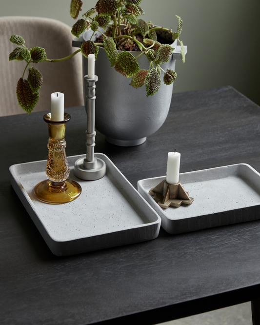 Grey Cement Effect Tray 24cm