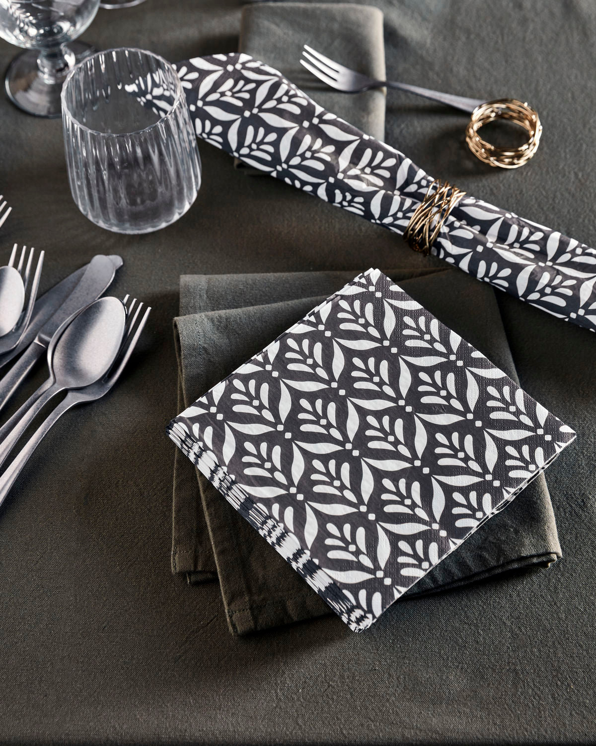 Black Mento Napkins 40Pk