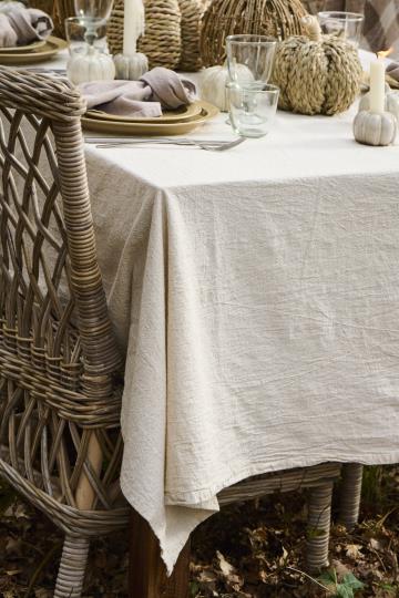 Linen Coloured Table Cloth