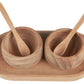 Acacia Wood Tray w/2 Bowls