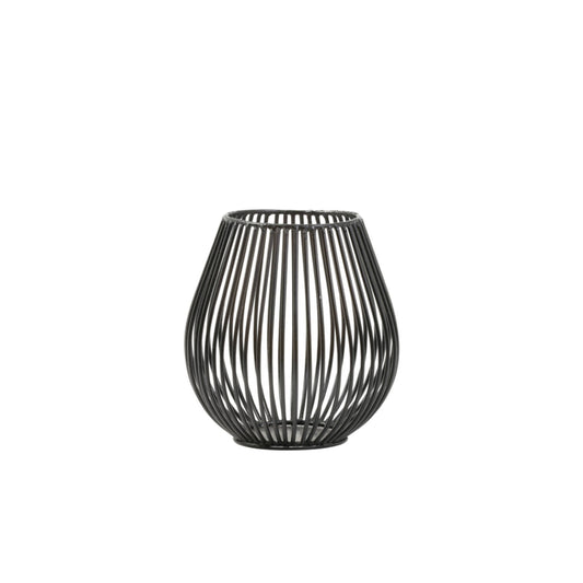 Black Tealight Holder 11cm