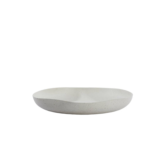 Anzi White Grey Speckled Dish 44cm