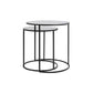 Side table glass black-matt S/2