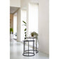 Side table glass black-matt S/2