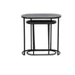 Side table antique lead-black S/2