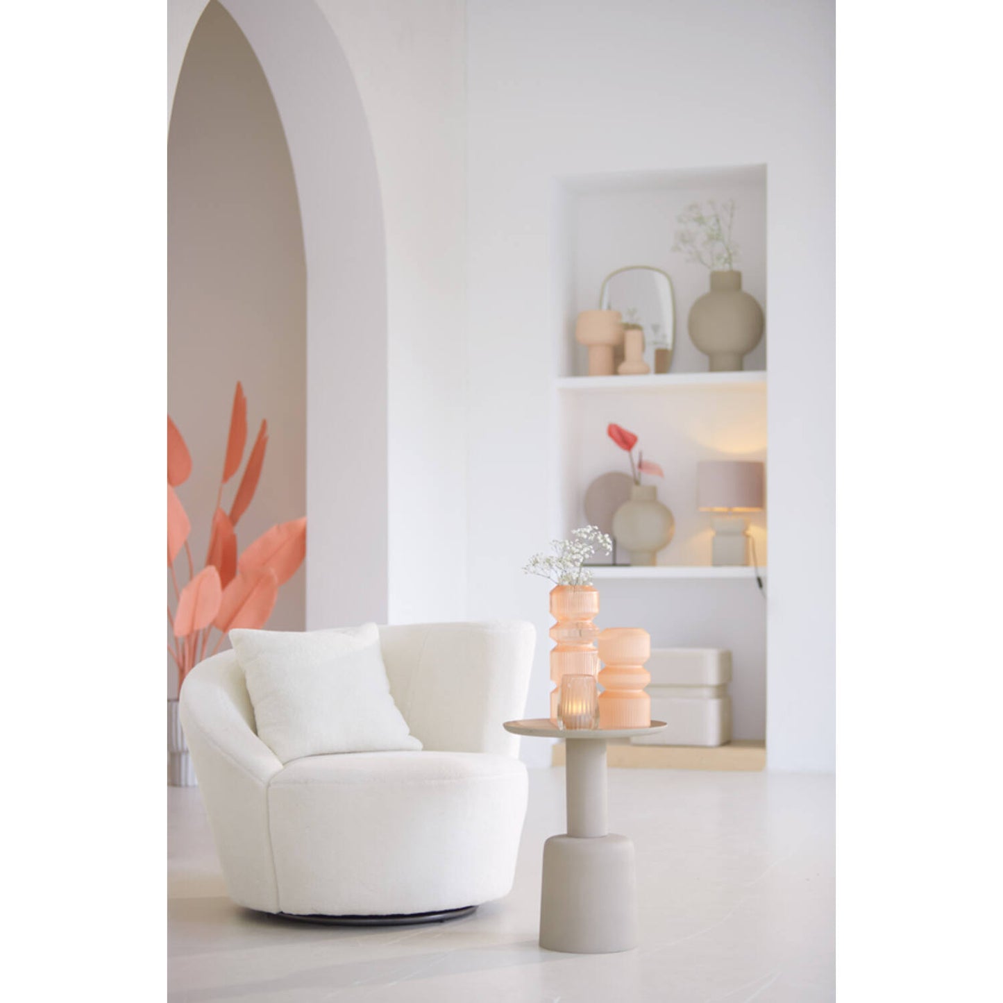 Milac Light Grey Side Table