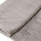 Large Striped Silver Grey Faux Fur Throw