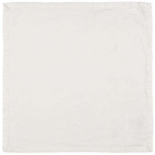 Linen Mix Fabric Napkin 4Pk - Various Colours