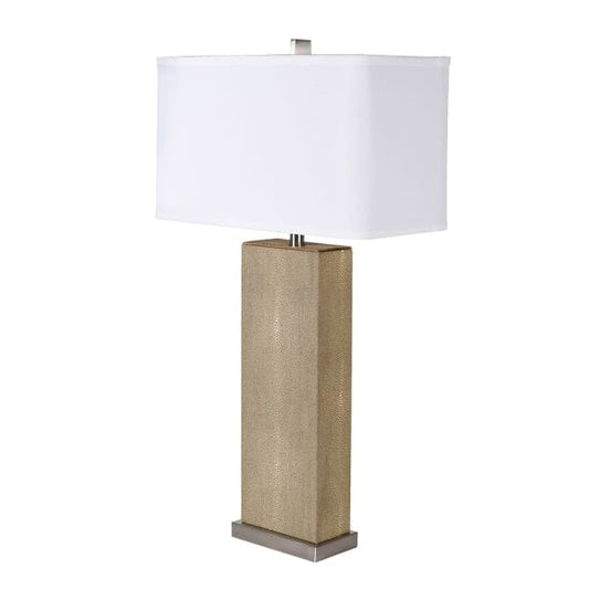 Shagreen Table Lamp with Linen Shade
