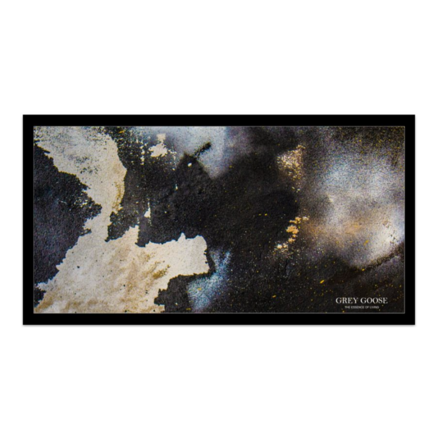 Black & Gold Bar Mat 88cm