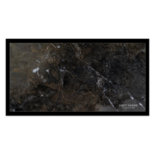 Black Marble Bar Mat